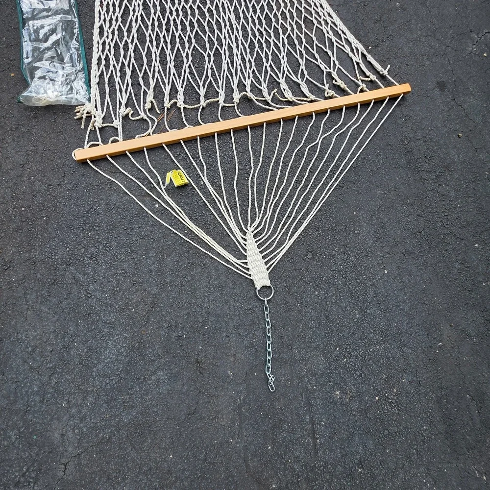 Castaway 13 ft. Double Traditional Hand Woven Cotton Rope Hammock – 2 Person
